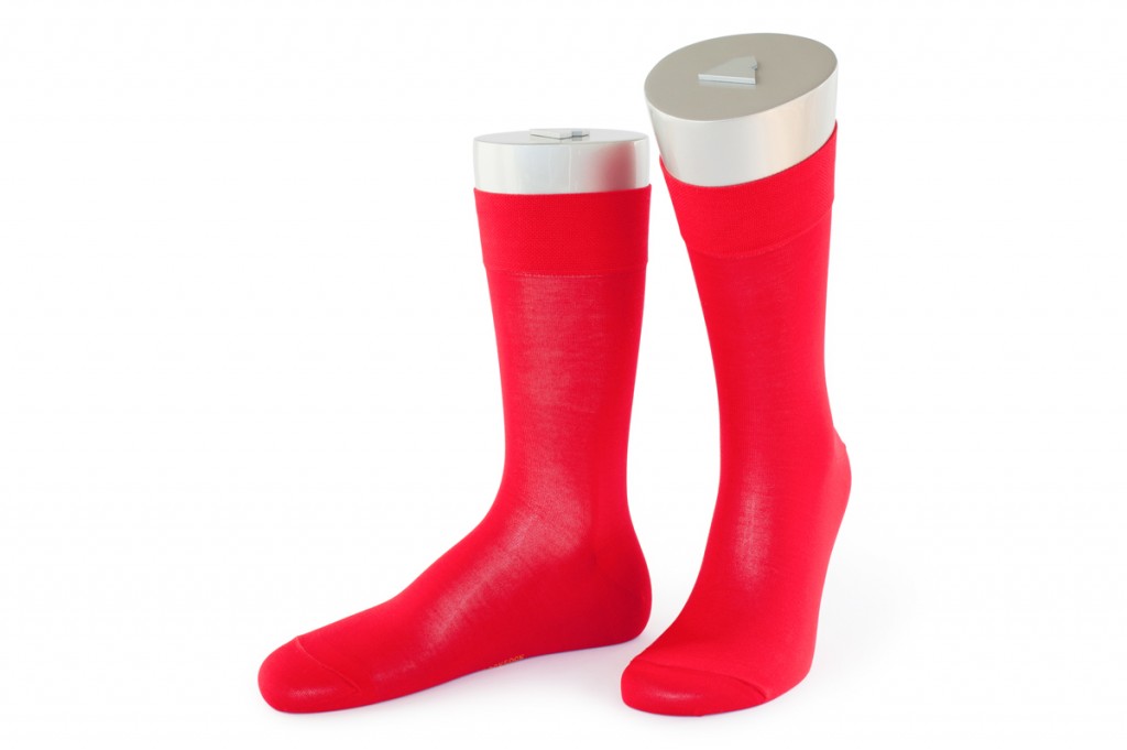 Rocksock casual socks mercerised cotton marmolada red