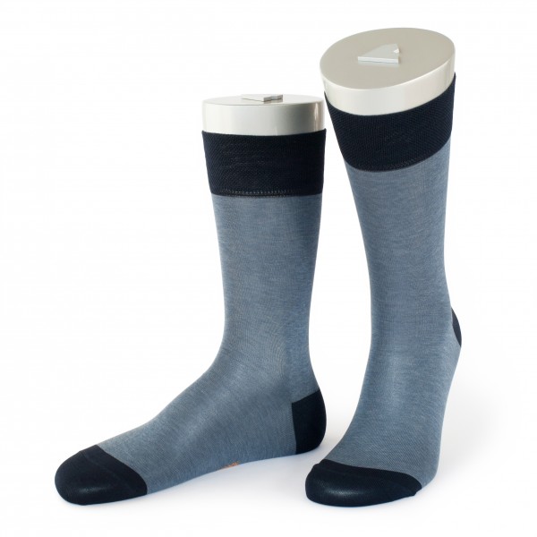 Rocksock casual socks mercerised cotton paradiso blue melange
